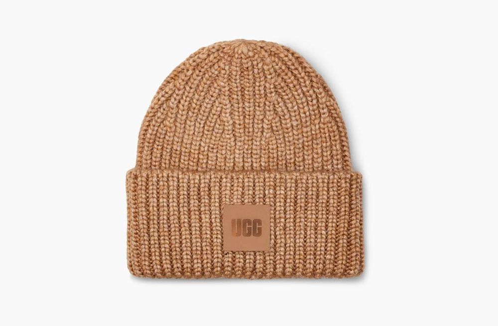 Ugg Chunky Rib - Womens Beanies - Khaki - NZ (8154JIBMD)